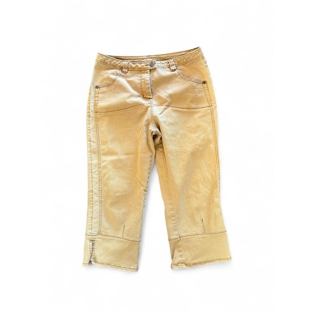 Woolrich Womens Pecan Tan Cropped Pants Size 8 Cotton Blend Outdoor Trousers